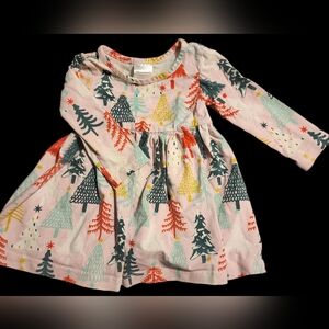 Hanna Andersson Holiday Tree Dress 12-18 Mo